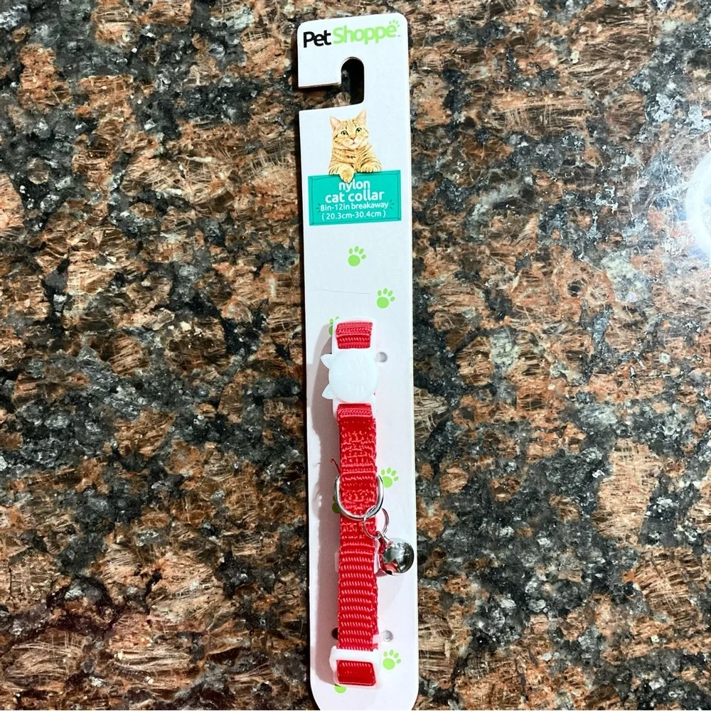 NWT Red Nylon Breakaway Cat Collar with Bell